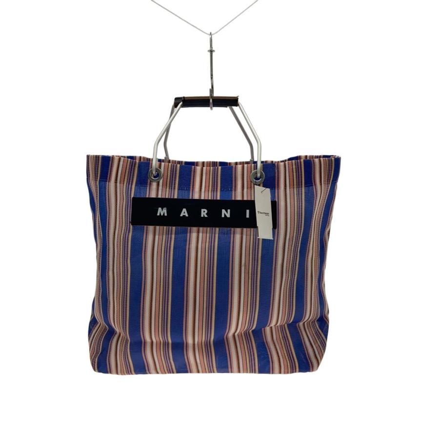 １個限定　MARNI ストライプトートバッグ 新品未使用　ブルー　夏 MARNI◇トートバッグ/--/BLU/ストライプ// : セカンドストリートYahoo
