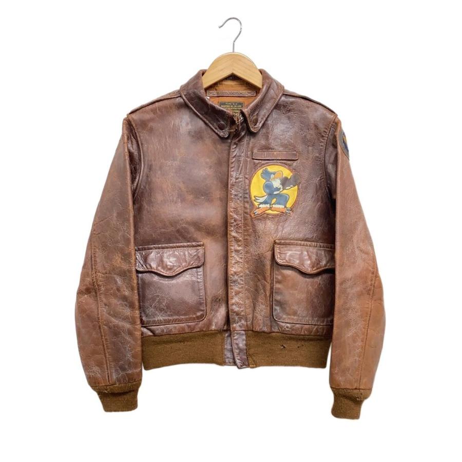 THE REAL McCOY'S◇フライトジャケット/38/レザー/BRW// : セカンド