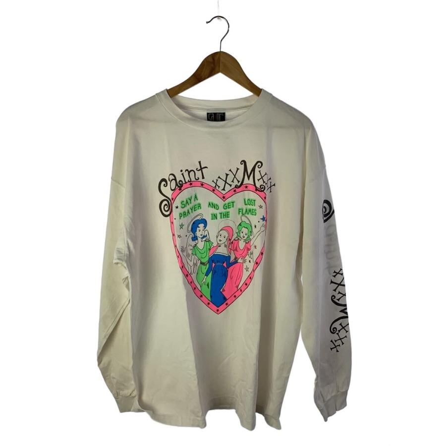 SAINT MICHAEL◇長袖Tシャツ/XXL/コットン/WHT/SM-YS8-0000-020