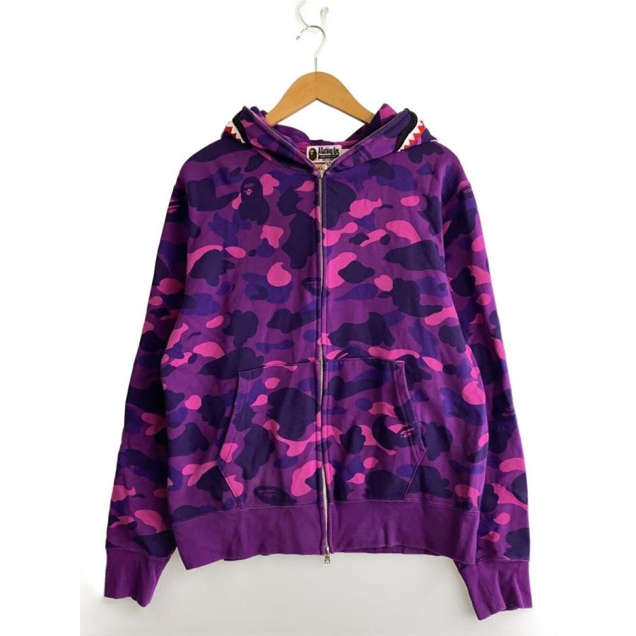 A BATHING APE◇タイガーシャークパーカー/L/コットン/PUP/総柄