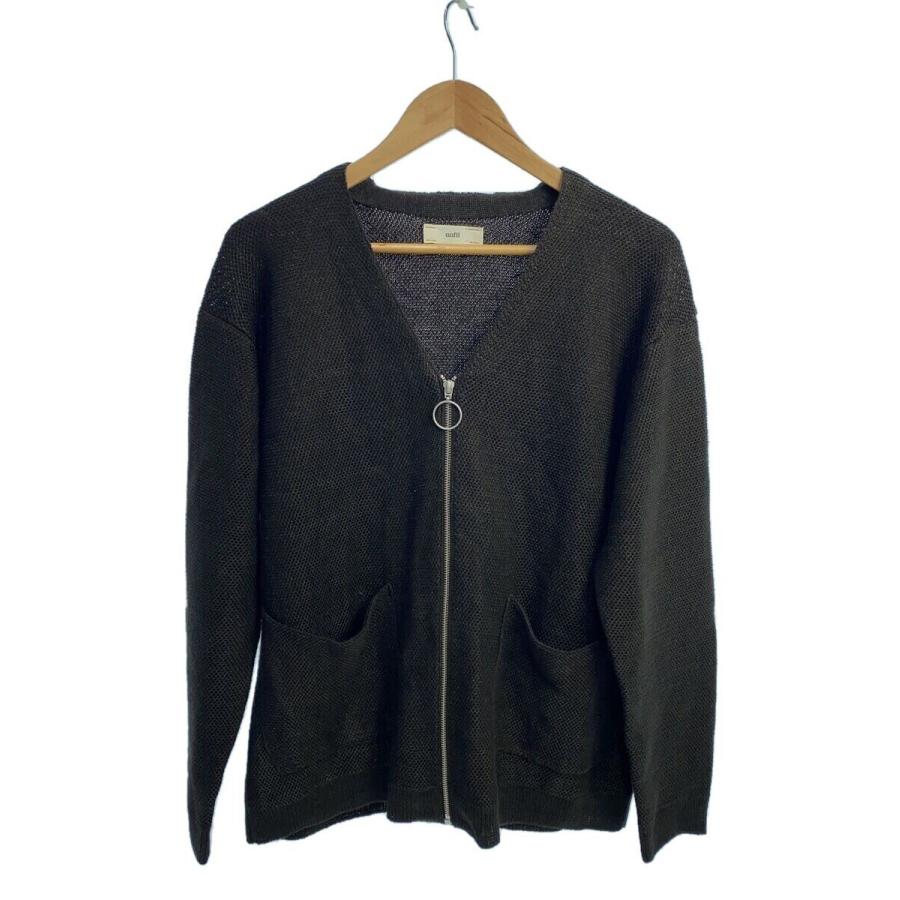 unfil◇カーディガン(薄手)/4/リネン/ブラウン/無地/OESP-UM226  