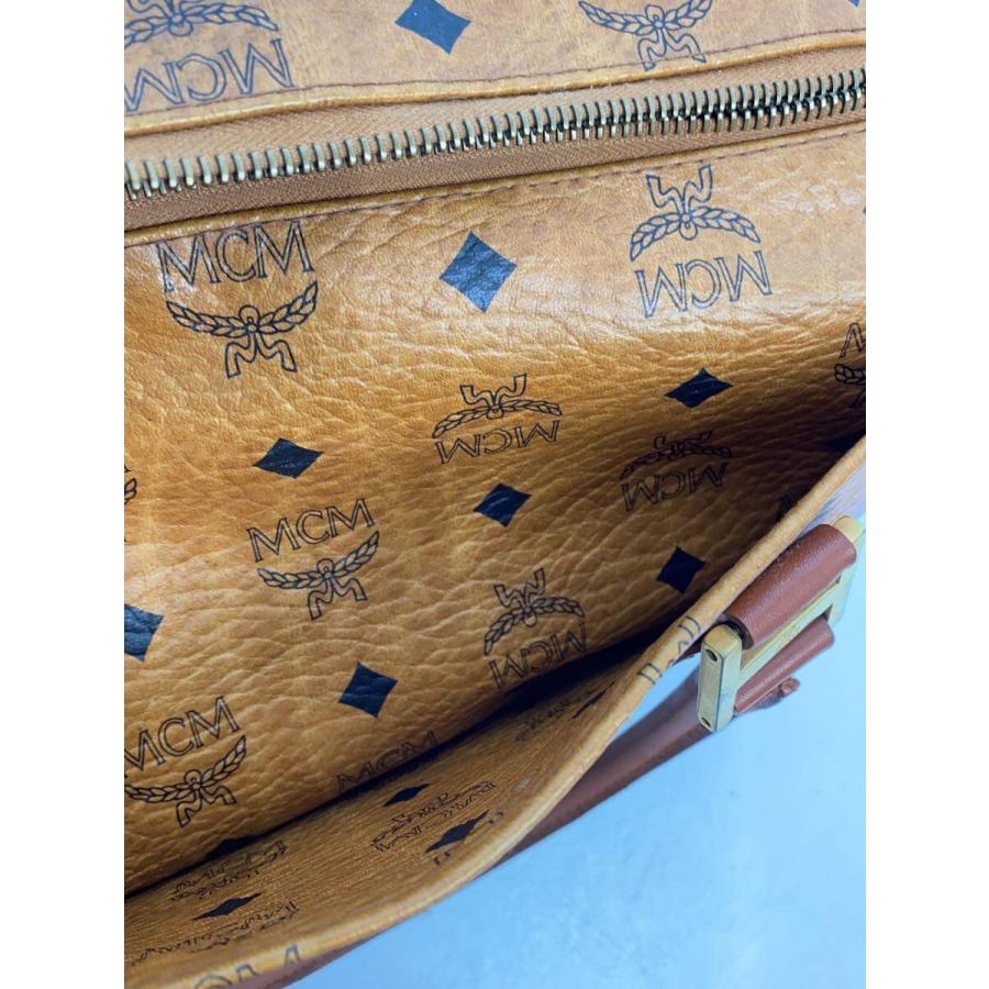 MCM ボストンバッグ　キャメル MCM◇ボストンバッグ/ハンドバッグ/キャメル/総柄/シミ有り