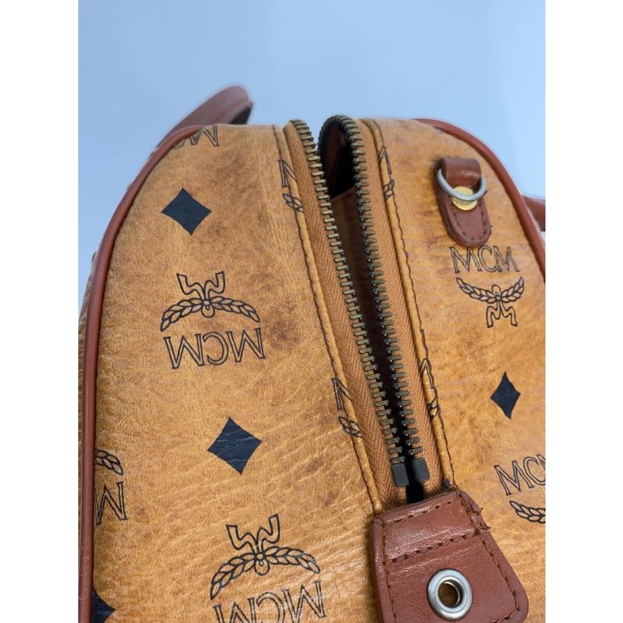 MCM ボストンバッグ　キャメル MCM◇ボストンバッグ/ハンドバッグ/キャメル/総柄/シミ有り