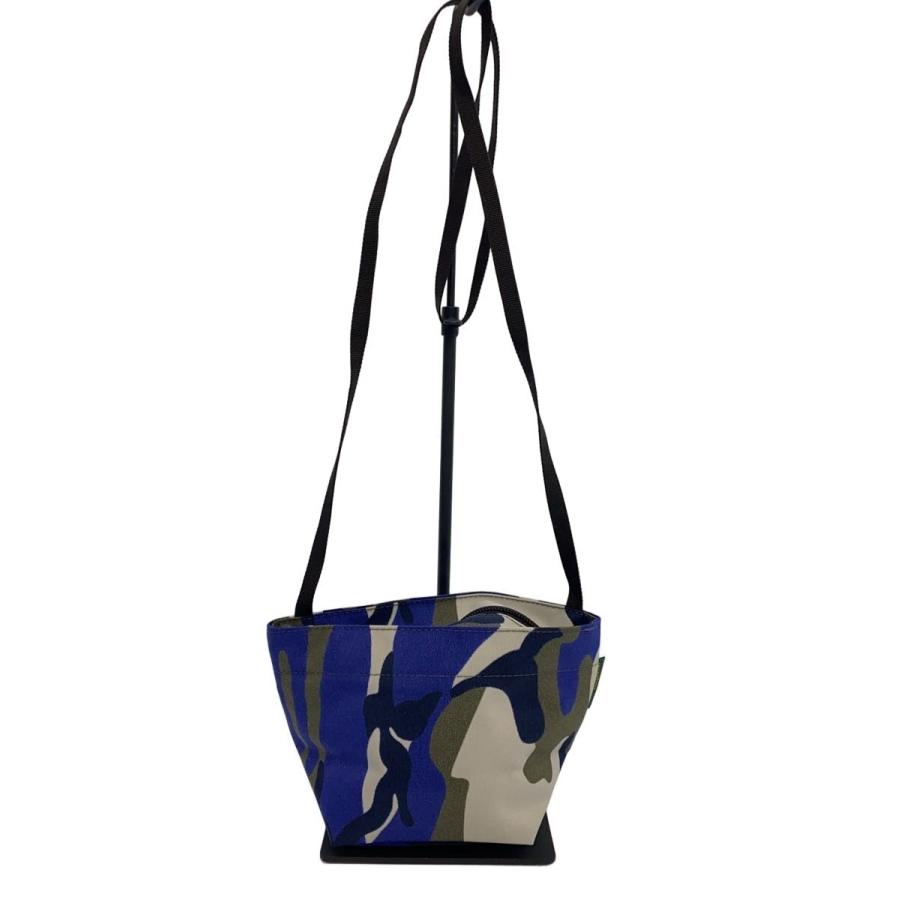 Hervé Chapelier 迷彩柄 ショルダーバッグ XS Herve Chapelier◇ショルダーバッグ/ブルー/舟形/XS/迷彩/エルベ