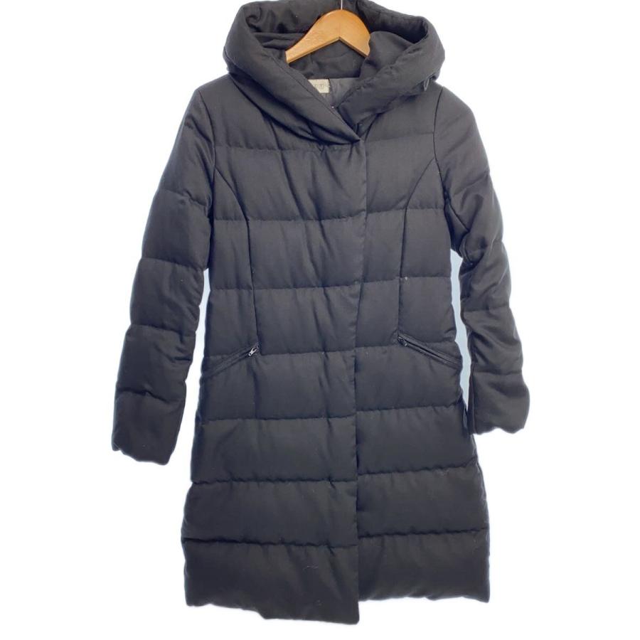 新品 Sサイズ PLST ロングダウンコート 12-3409009 プラステ 黒 PLST◇ロングダウンジャケット/S/ポリエステル/ブラック/無地/12