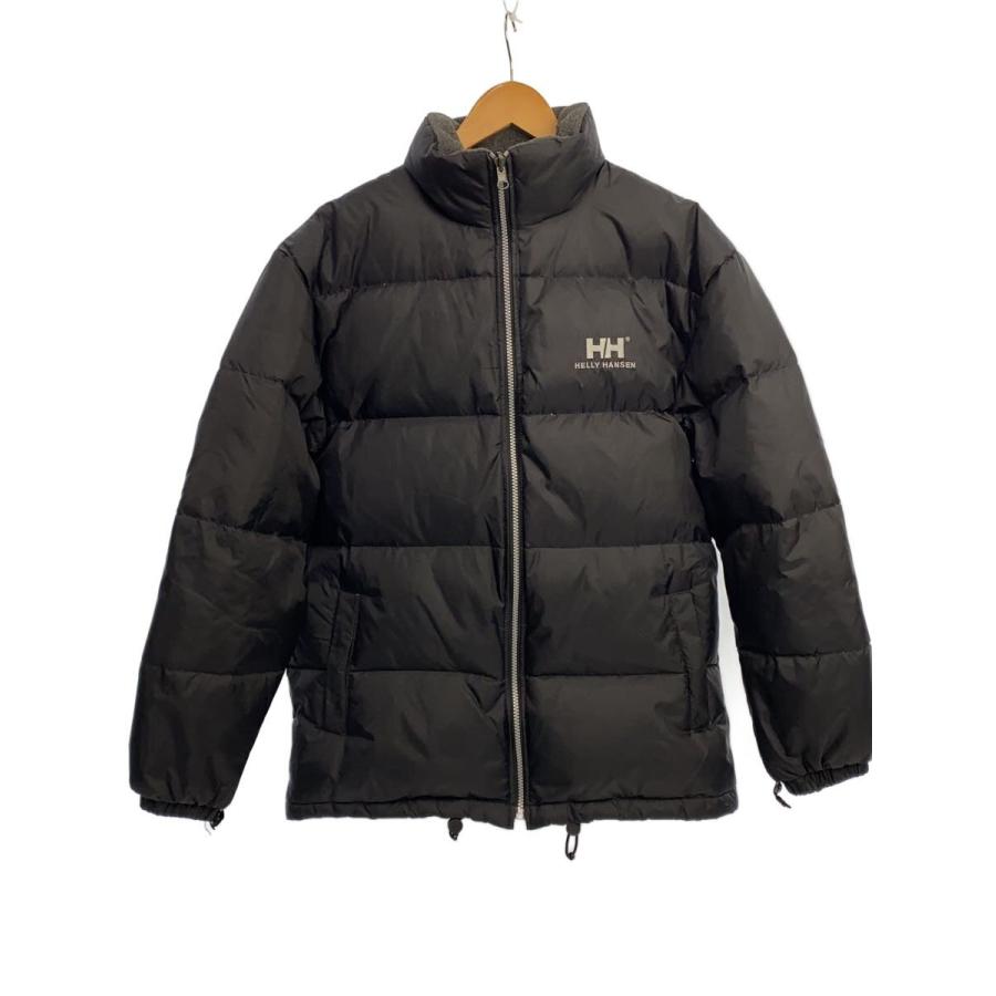 HELLY HANSEN◇ダウンジャケット/L/ナイロン/ブラック/無地/汚れ有り