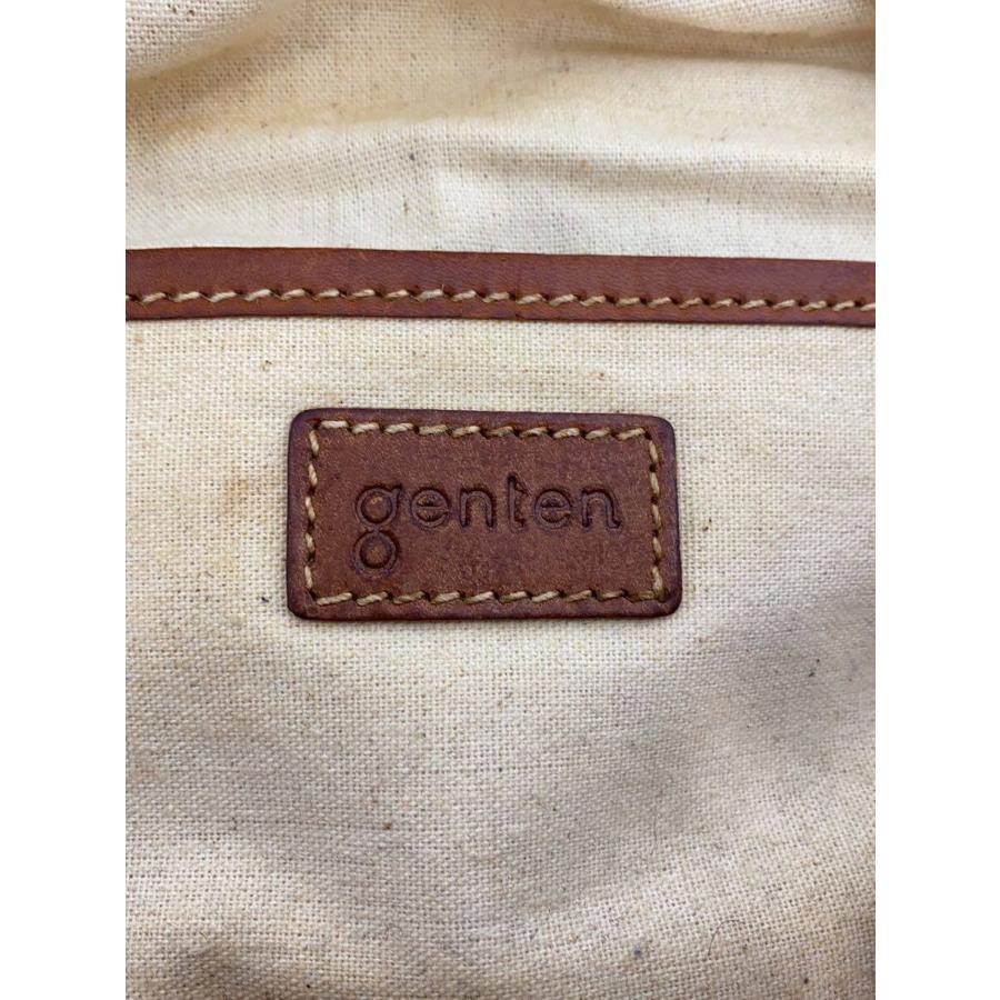 GENTEN◇カットワーク/フラワーカット/トートバッグ/レザー/ブラウン