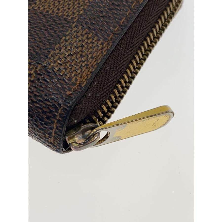 LOUIS VUITTON◇ジッピー・コインパース_ダミエ・エベヌ/PVC/BRW