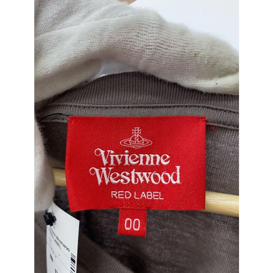 Vivienne Westwood RED LABEL◇半袖ワンピース/--/コットン/BRW/無地