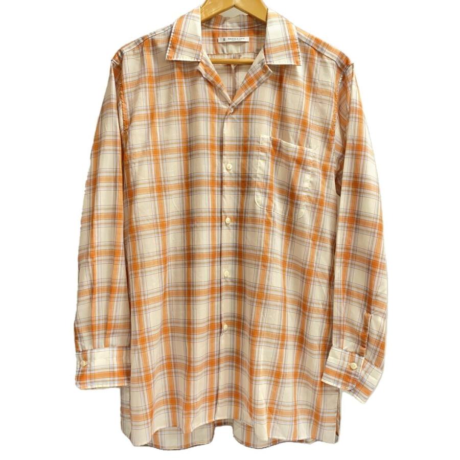 MAATEE&SONS◇WOOL ONE PIECE COLLAR SHIRTS/3/ウール/オレンジ MAATEE&SONS◇WOOL ONE PIECE COLLAR SHIRTS/3/ウール/オレンジ