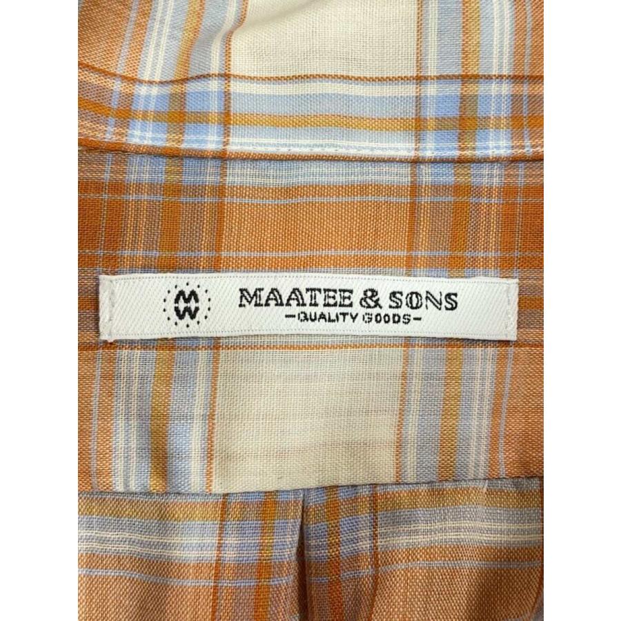 MAATEE&SONS◇WOOL ONE PIECE COLLAR SHIRTS/3/ウール/オレンジ MAATEE&SONS◇WOOL ONE PIECE COLLAR SHIRTS/3/ウール/オレンジ