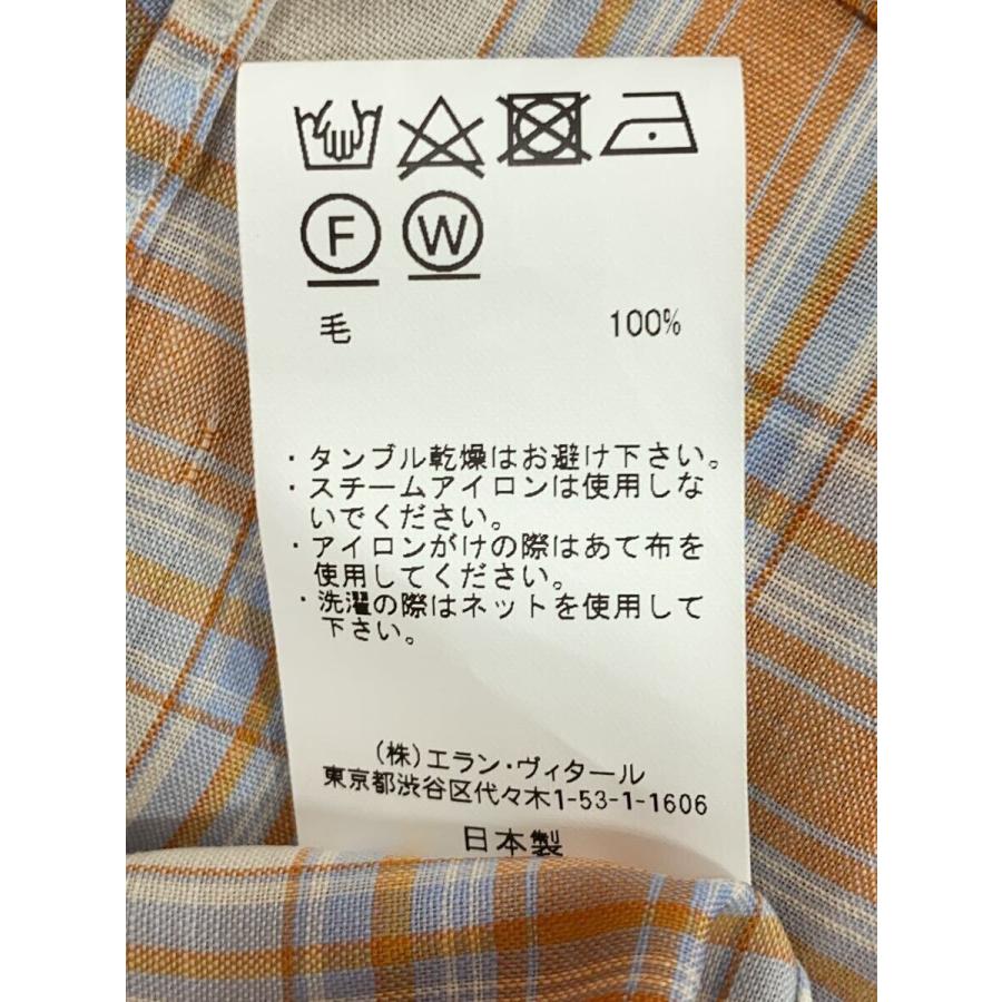 MAATEE&SONS◇WOOL ONE PIECE COLLAR SHIRTS/3/ウール/オレンジ MAATEE&SONS◇WOOL ONE PIECE COLLAR SHIRTS/3/ウール/オレンジ