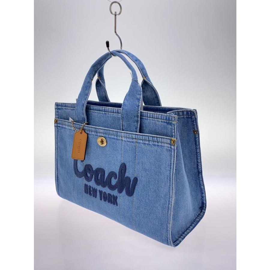 COACH コーチ デニム　トートバッグ ショルダーバッグ　CR657 新品 COACH◇カーゴトート/デニム/ブルー/CR657 : セカンドストリートYahoo
