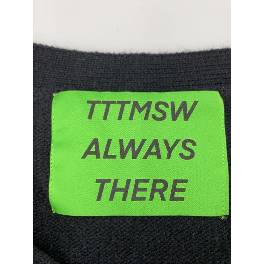 TTT_MSW◇Standard Knit Cardigan/M/ウール/ブラック/TTT-2022AW-KT07