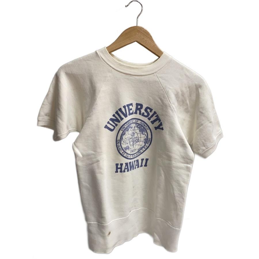 Hanes◇50s-60s/半袖スウェット/ハワイ大学/S/コットン/CRM 