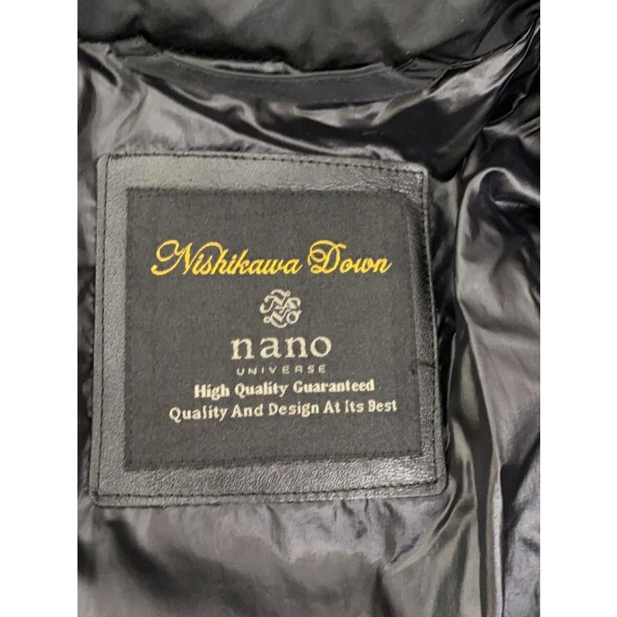nano universe◇西川ダウン/ダウンジャケット/S/ナイロン/BLK