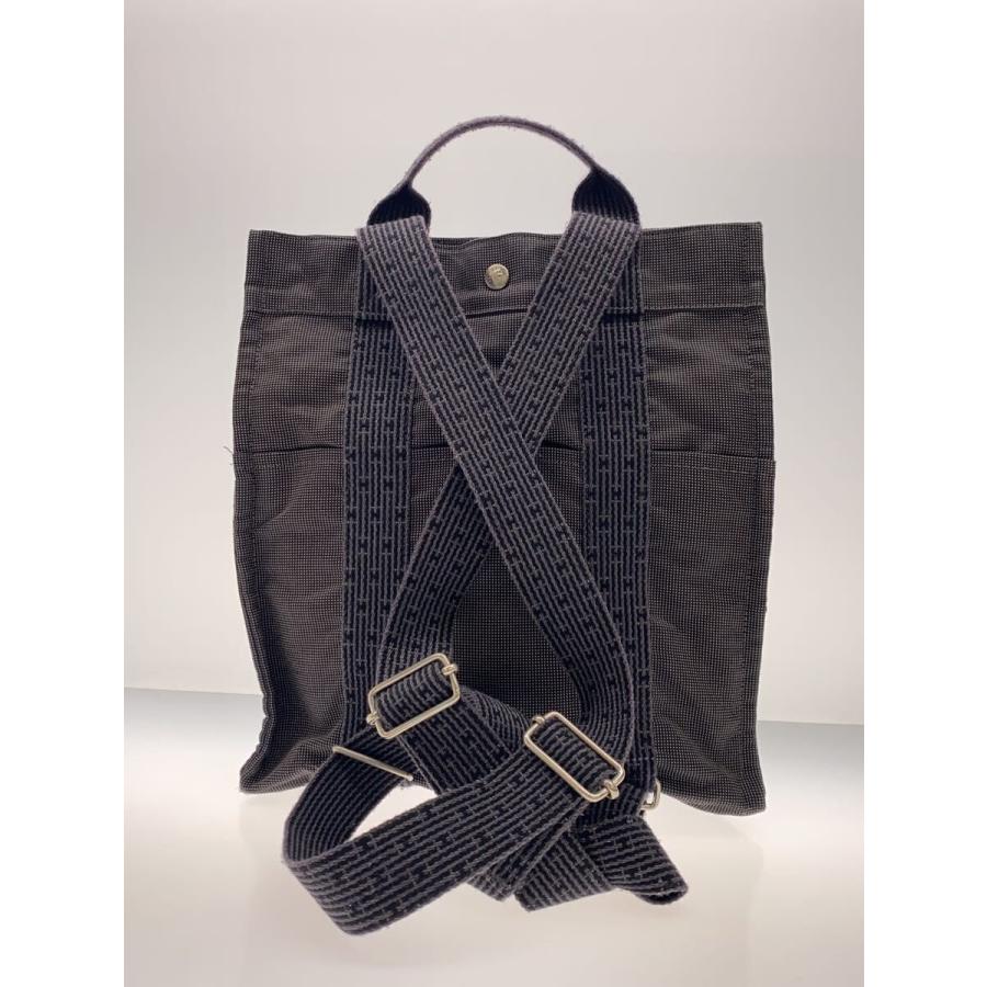 HERMES◇エールライン アドMM/リュック/キャンバス/GRY/総柄
