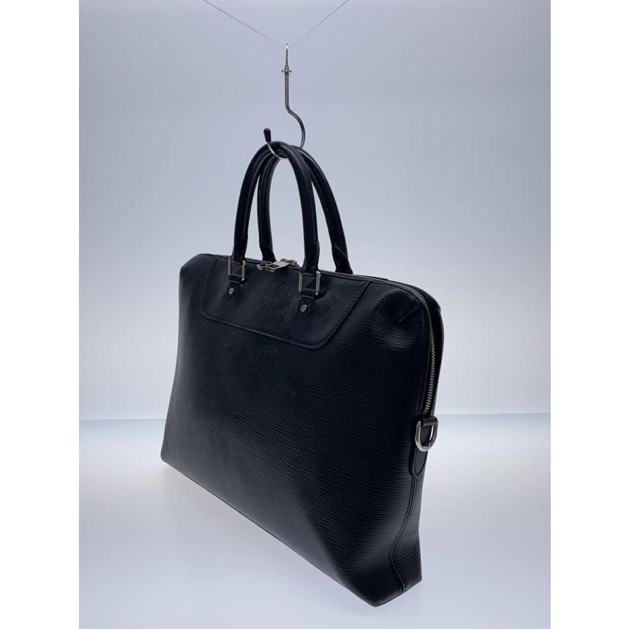LOUIS VUITTON◇ポルト・ドキュマン・ジュール_エピ_BLK/レザー