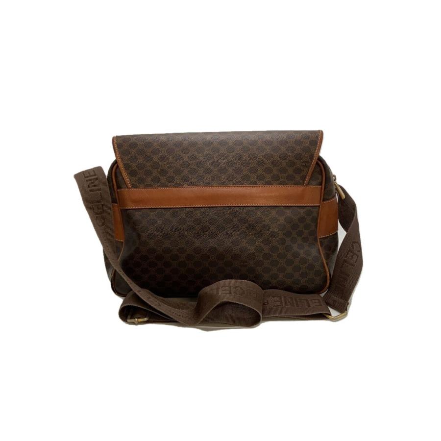 CELINE◇マカダム/ショルダーバッグ/レザー/ブラウン/T06/A CELINE◇マカダム/ショルダーバッグ/レザー/ブラウン/T06/A