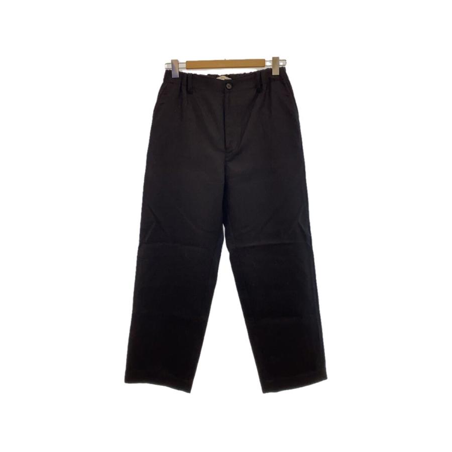 Cornier◇Super130s WOOL DOUBLE CLOTH PANTS/S/ウール/ブラック