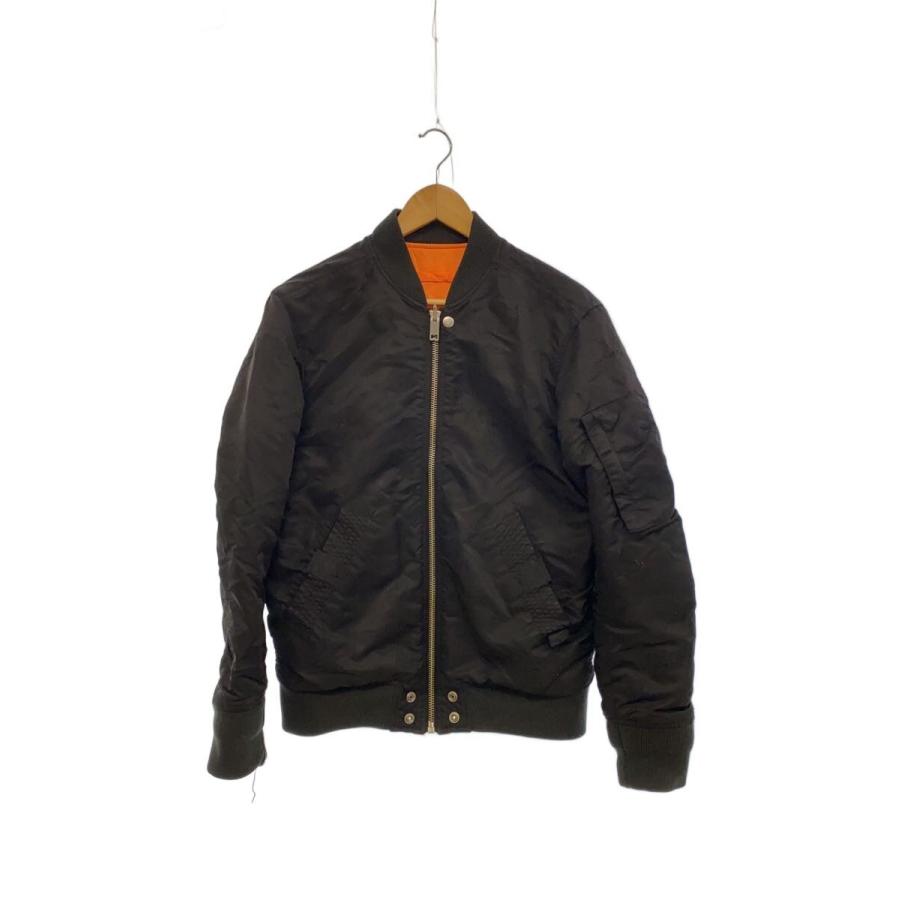 DIESEL / MA-1/クラッシュ加工/バックプリント/フライトジャケット/XS/ポリエステル/BLK DIESEL◇MA-1/クラッシュ加工/バックプリント/フライトジャケット/XS