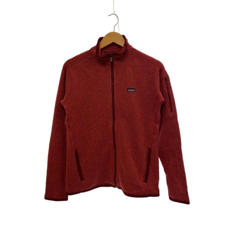 patagonia◇フリースジャケット/M/ポリエステル/RED/無地/0467238961