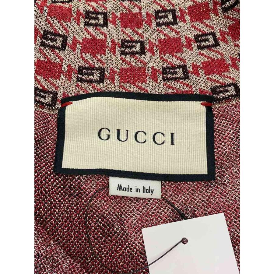 GUCCI◆ロゴニットワンピース/半袖ワンピース/L/レーヨン/RED/総柄_2