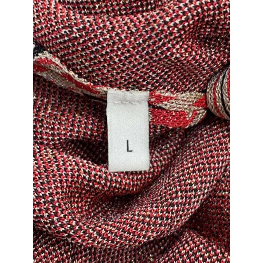 GUCCI◆ロゴニットワンピース/半袖ワンピース/L/レーヨン/RED/総柄_3