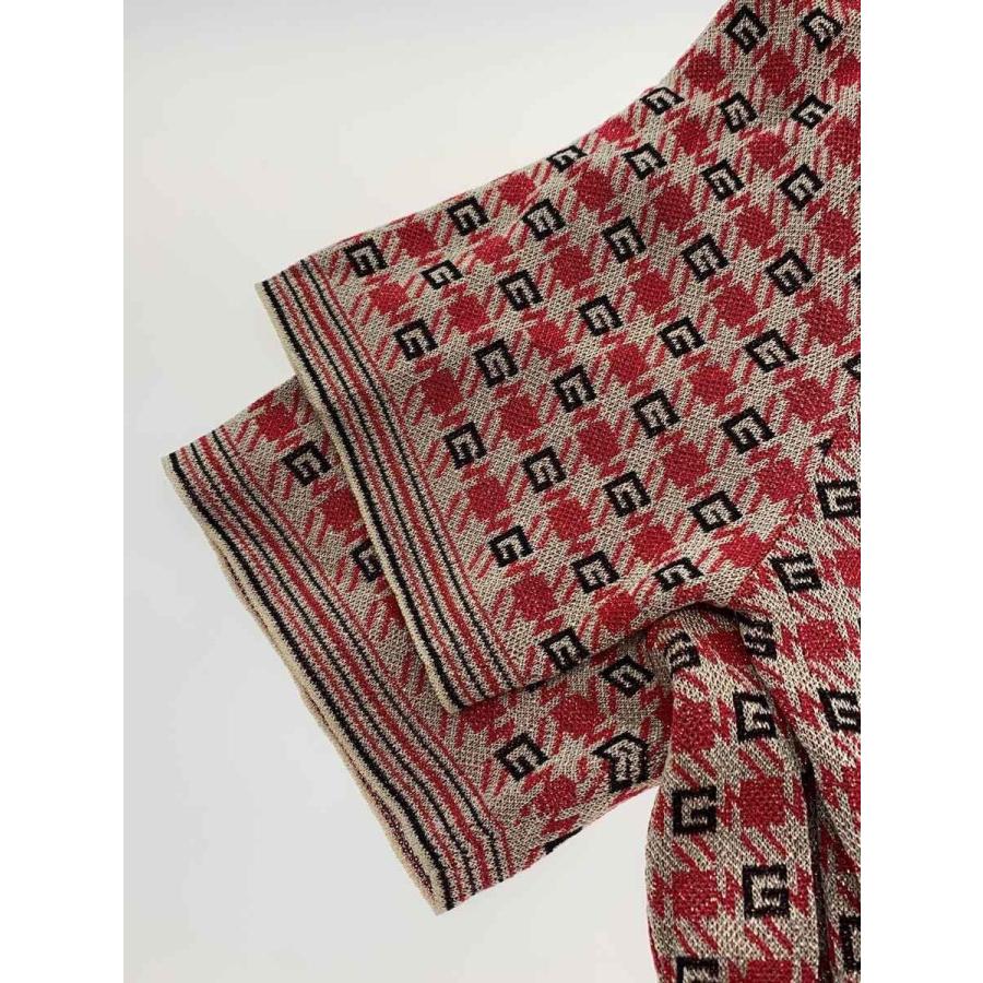 GUCCI◆ロゴニットワンピース/半袖ワンピース/L/レーヨン/RED/総柄_5