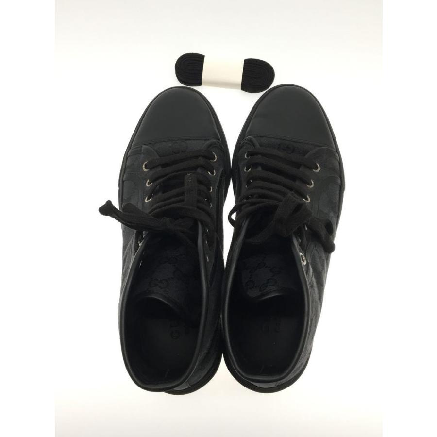 GUCCI◇ハイカットスニーカー/UK6/BLK/キャンバス/426188 GUCCI◇ハイカットスニーカー/UK6/BLK/キャンバス/426188