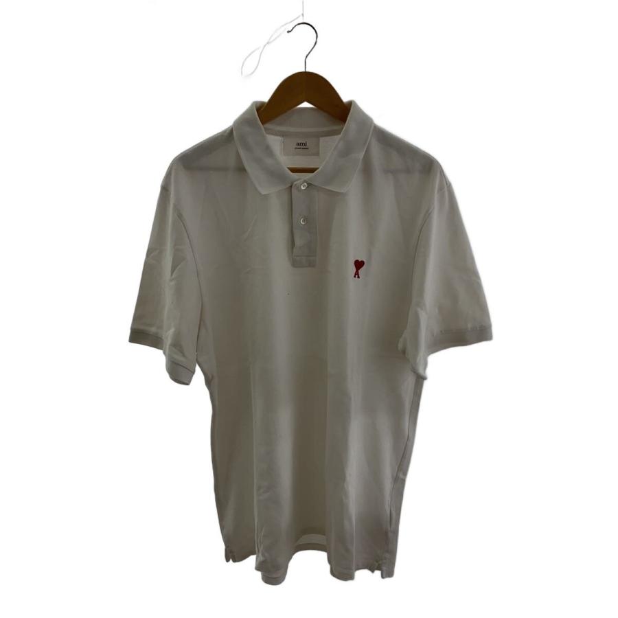 AMI Alexandre Mattiussi◇ポロシャツ/--/コットン/WHT/無地/BFHPL001