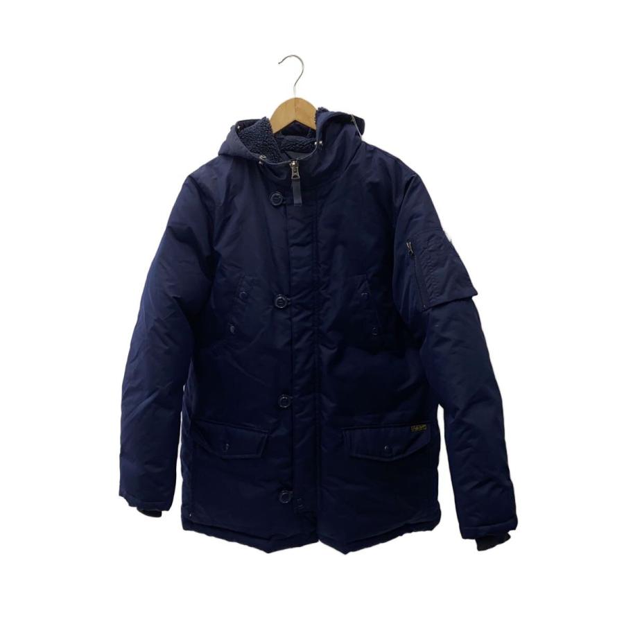 POLO RALPH LAUREN◇ダウンジャケット/XL/ポリエステル/NVY/無地/首