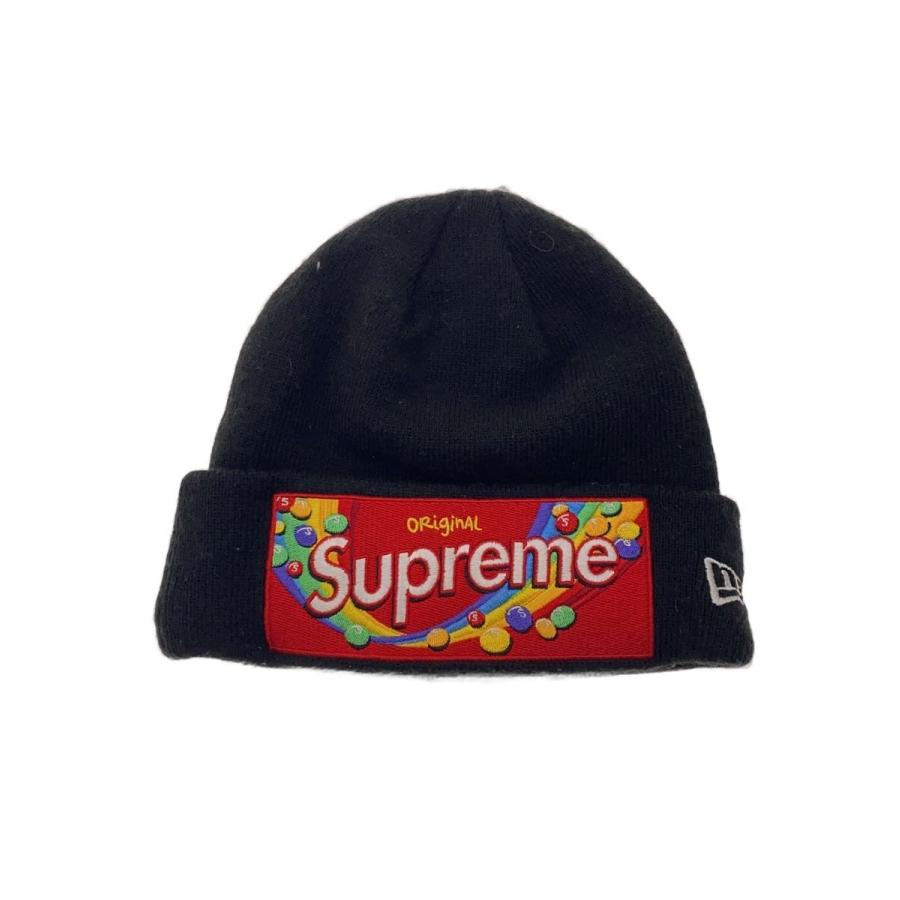 希少　未使用　Supreme SKITTLES NEW ERA BEANIE Supreme◇SKITTLES NEW ERA BEANIE/使用感有/ニットキャップ/--/BLK