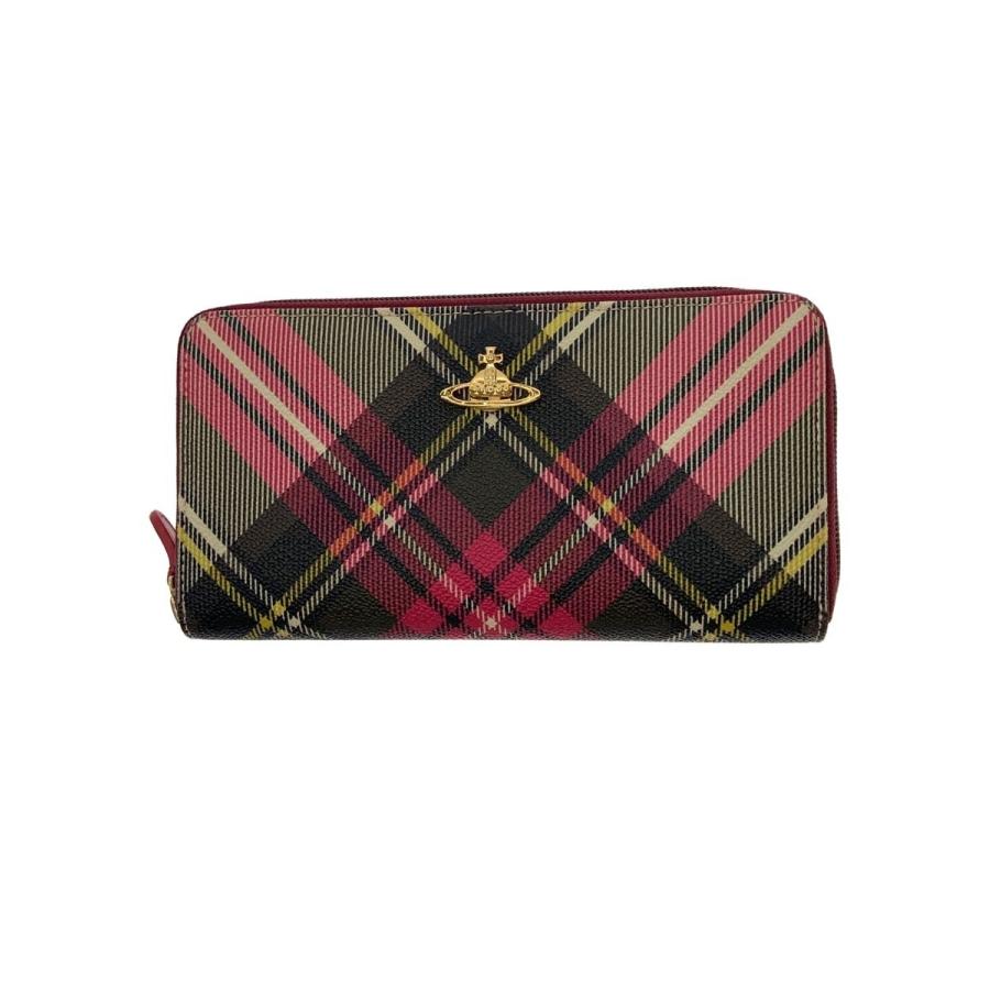 Vivienne Westwood◇長財布/レザー/マルチカラー/チェック/レディース