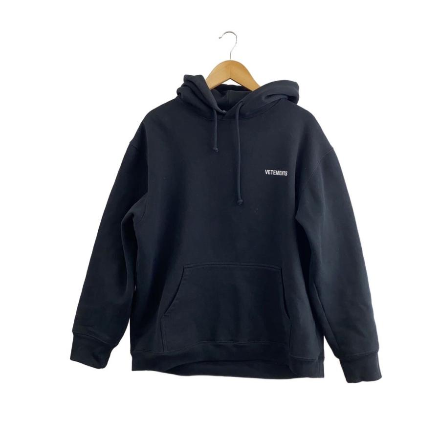 VETEMENTS◇パーカー/S/コットン/BLK/無地// : セカンドストリート