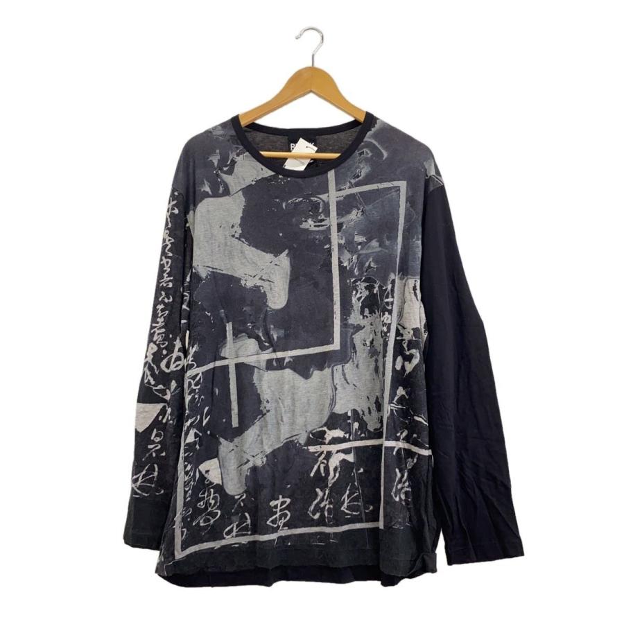BLACK Scandal Yohji Yamamoto◇長袖Tシャツ/3/--/BLK/総柄/HR-T46-272