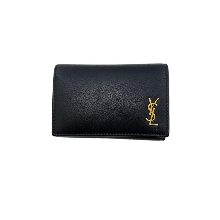 SAINT LAURENT◇キーケース/レザー/BLK/無地/レディース// : セカンド