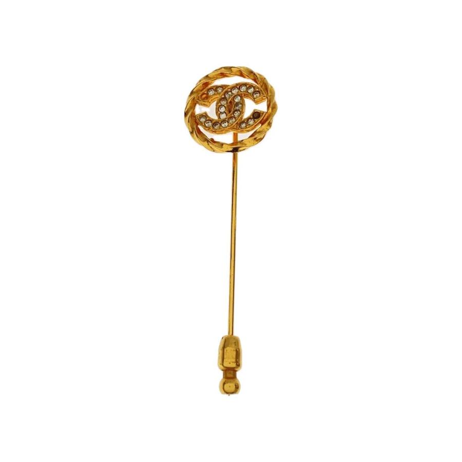 CHANEL◇ピンブローチ/--/GLD/レディース/ストーン2個欠品 : セカンド