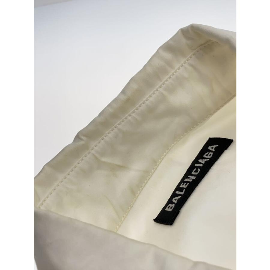 BALENCIAGA◇Cocoon Shirt/半袖シャツ/37/コットン/WHT/622241/襟・右