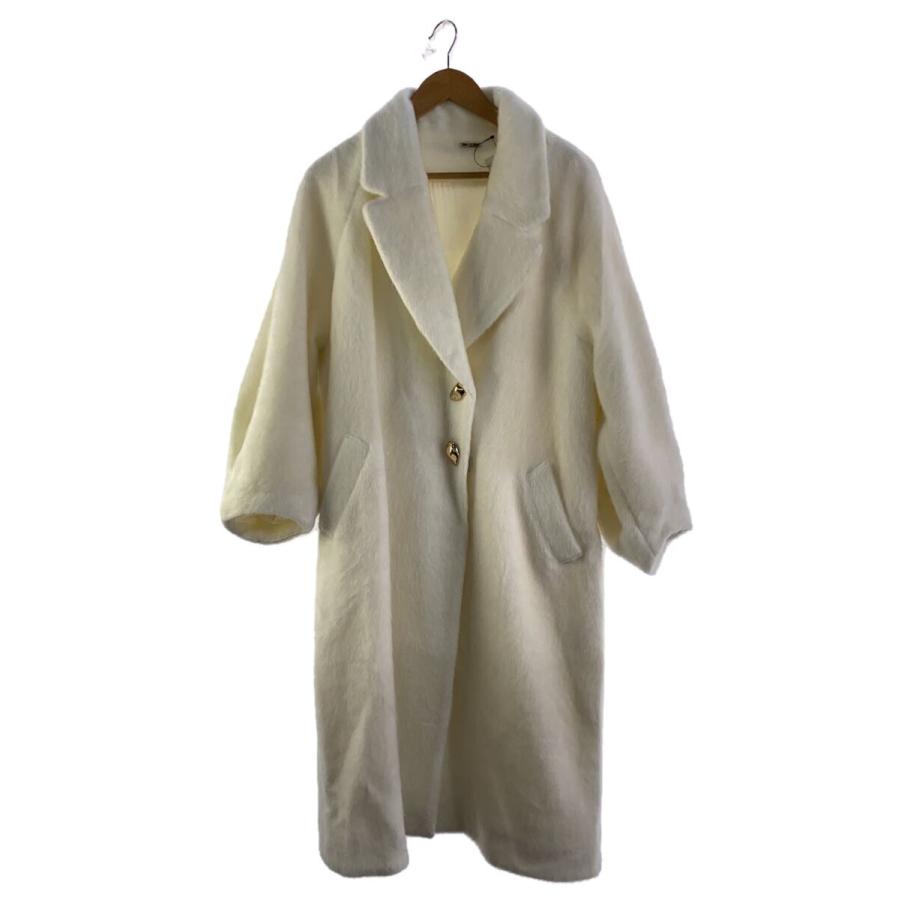 SNIDEL◇24AW/シャギーロングコート/1/アクリル/WHT/SWFC245046