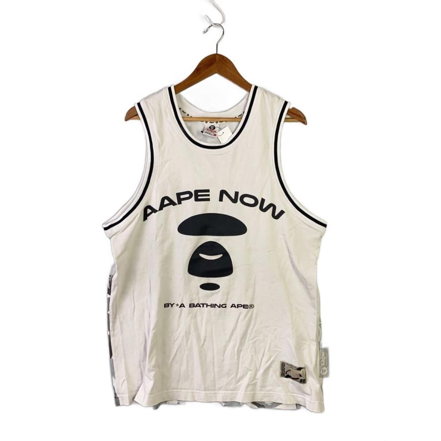 A BATHING APE◇タンクトップ/L/コットン/WHT/AAPTKM0872XXI 