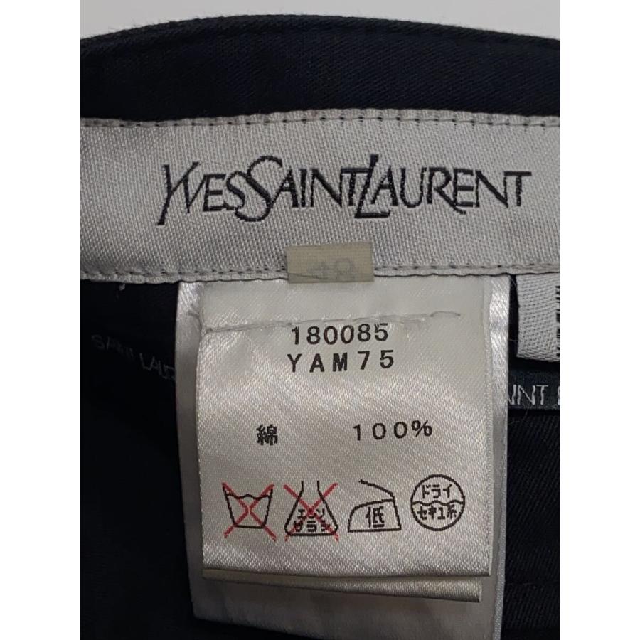 YVES SAINT LAURENT◇スラックスパンツ/48/コットン/NVY/千鳥格子