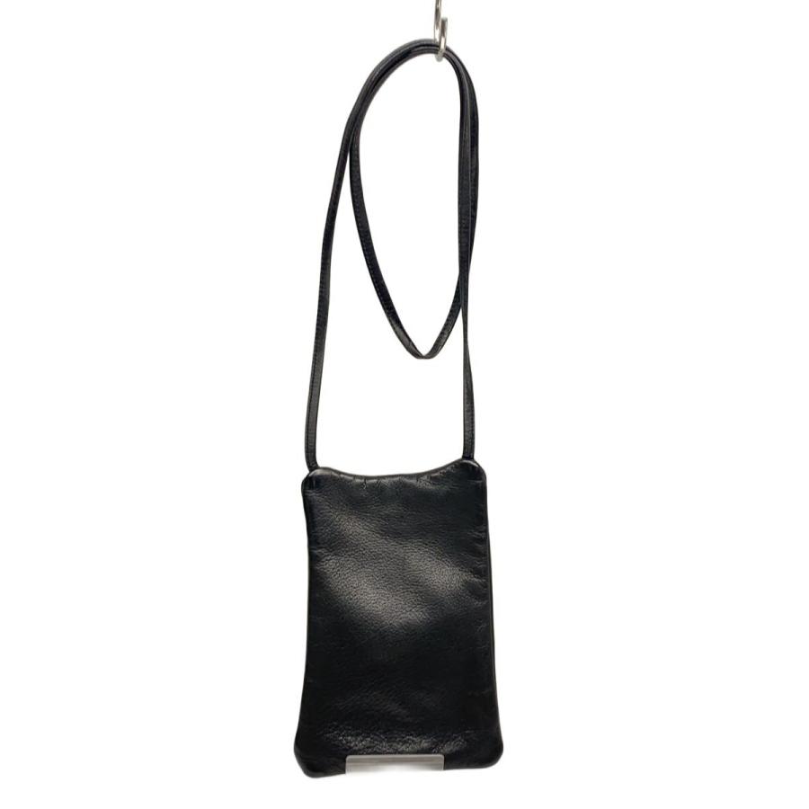 Aeta ミニショルダーバッグ Aeta◇DEER LEATHER FLAT POUCH SHOULDER/ショルダーバッグ/レザー/BLK