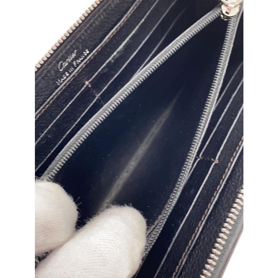 Cartier◇長財布/--/BLK/無地/レディース Cartier マストライン 