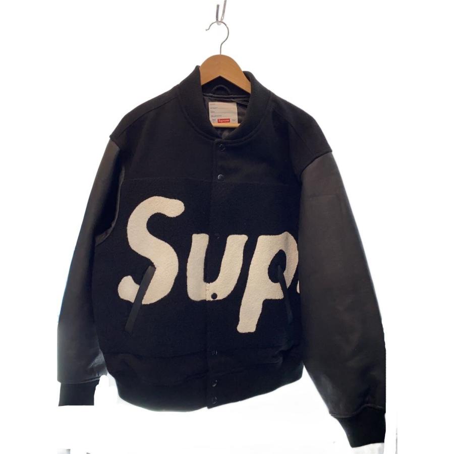 Supreme◇スタジャン/L/ウール/BLK// : セカンドストリートYahoo!店 