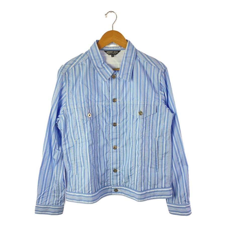 COMME des GARCONS HOMME DEUX◇ジャケット/M/--/BLU/ストライプ COMME des GARCONS HOMME DEUX◇ジャケット/M/--/BLU/ストライプ