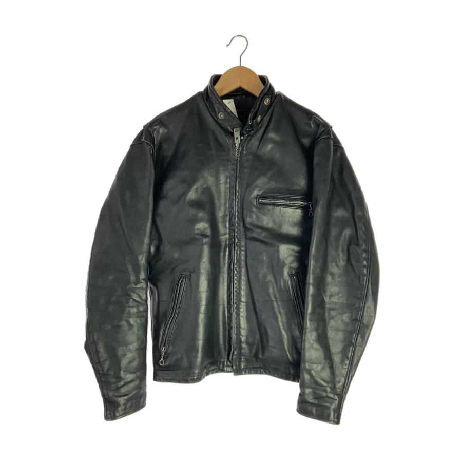 Schott◇シングルライダースジャケット/38/レザー/BLK Schott◇シングルライダースジャケット/38/レザー/BLK