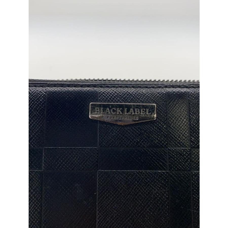 BLACK LABEL CRESTBRIDGE◇長財布/レザー/BLK/総柄/メンズ : セカンド