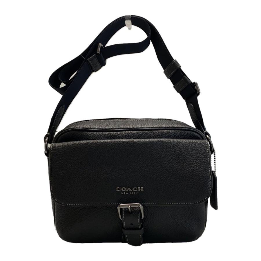 COACH◇ハドソンクロスボディ/ショルダーバッグ/レザー/ナチュラル