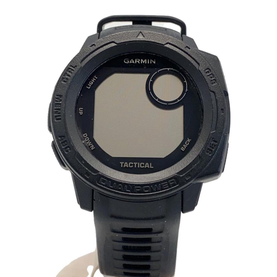 GARMIN◇腕時計/デジタル/ラバー/BLK/BLK/INSTINCT DUAL POWER